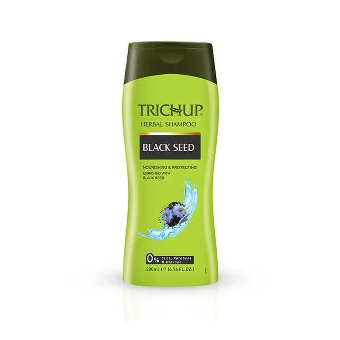 Trichup Black Seed Herbal Shampoo - Prevent Premature Greying of Your Hair - Gently Cleanses, Nourishes, Strengthen & Preserve Elasticity to Promote Healthy Hair - VasuStore