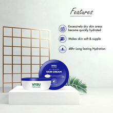 Load image into Gallery viewer, Vasu Naturals All Season Skin Cream - Enriched with Shea Butter - 48h Long Lasting Hydration with 100% Natural Actives - Prevents Moisture Loss - Ideal for all seasons - 140ml - VasuStore
