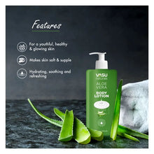Load image into Gallery viewer, Vasu Naturals Aloe Vera Body Lotion - Enriched with Aloe Vera, Shea Butter &amp; Vitamin E - Hydrating &amp; Refreshing - Imparts a Youthful, Healthy &amp; Glowing Skin - 350ml - VasuStore
