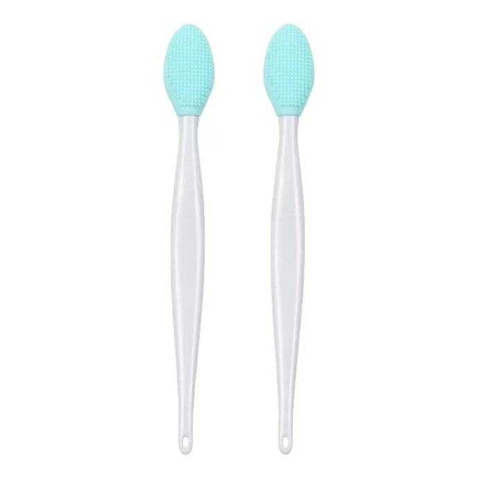 Facial Massager Blackhead Remover Double-Sided Silicone Brush - Deep Facial Cleaning and Exfoliate, Nose Pore Massager - Multi-Purpose 3 in 1 Feature - Blue (Pack of 2) - VasuStore