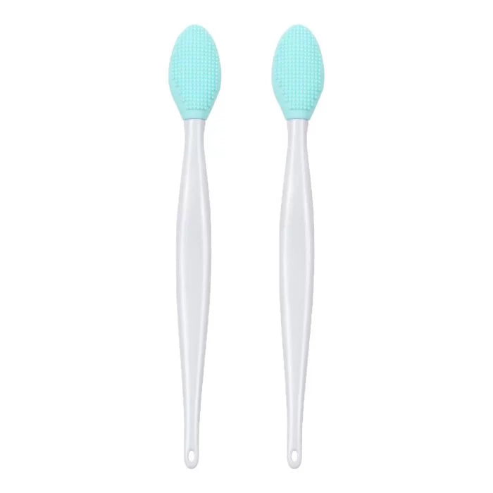 Facial Massager Blackhead Remover Double-Sided Silicone Brush - Deep Facial Cleaning and Exfoliate, Nose Pore Massager - Multi-Purpose 3 in 1 Feature - Blue (Pack of 2) - VasuStore