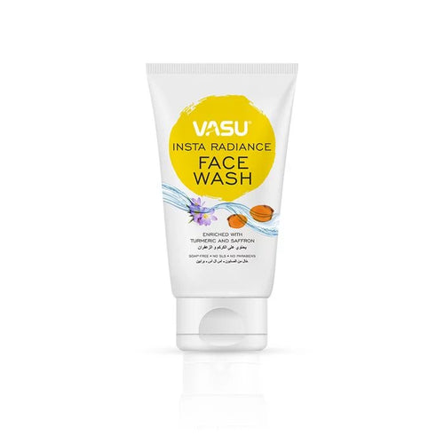 Vasu Insta Radiance Face Wash - Enriched With Kumkumadi and Turmeric - Restores Radiance, Revitalize Skin Naturally - For All Skin Types - Dioxane, SLS & Paraben Free - VasuStore