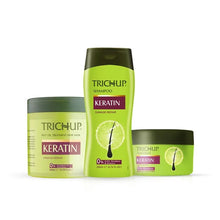 Load image into Gallery viewer, Trichup Keratin Shampoo, Hair Mask &amp; Hair Cream - Fortified with Keratin Protein - Hair Spa at Home Kit For Intense Damaged Hair Repair - Rebuild the Strength &amp; Reduce Breakage of Your Hair - VasuStore
