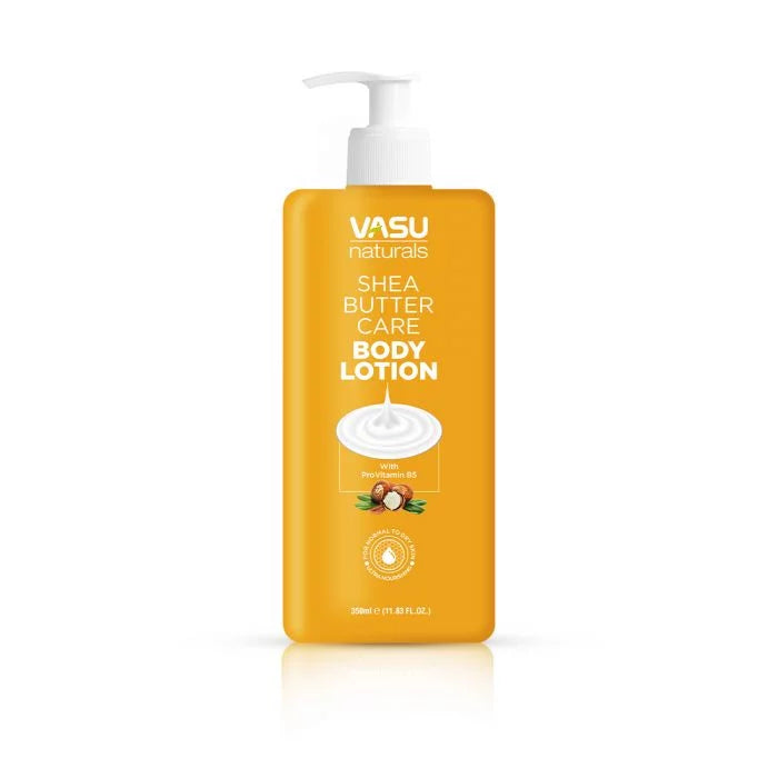 Vasu Naturals Shea Butter Body Lotion - Enriched with Shea Butter & ProVitamin B5 - Attracts & Retains Moisture - Leaves Skin Deeply Hydrated & Nourished - 350ml - VasuStore