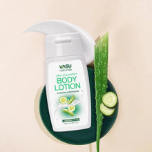 Load image into Gallery viewer, Vasu Naturals Aloe Cucumber Body Lotion - Hydrates, Refreshes &amp; Moisturizes the Skin From Dryness - Light, Non Greasy &amp; Fast-Absorbing Texture - Ideal for Daily Use - Pack of 2 - VasuStore
